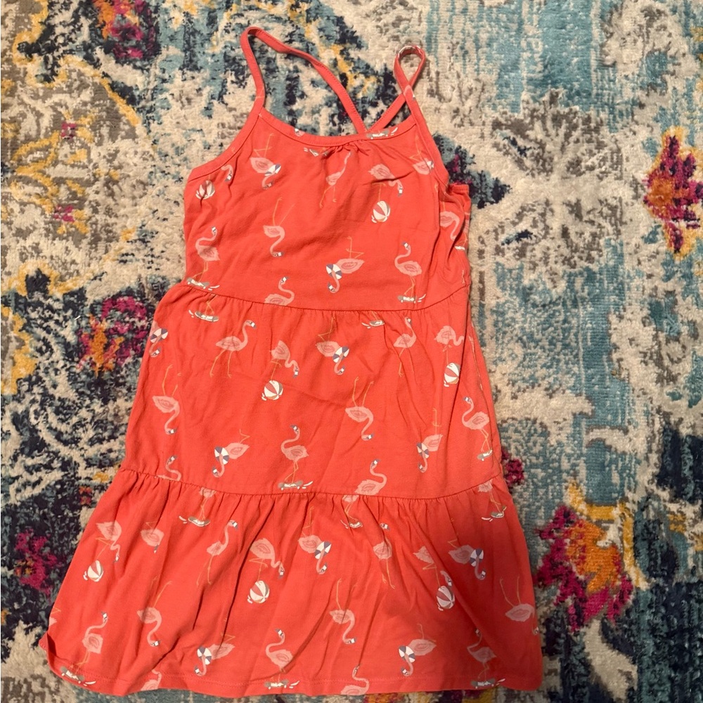Cat & Jack Orange Sleeveless Spaghetti Strap Sundress